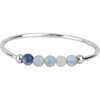 Charmin's Charmin's Anxiety Ring Blue Aventurine Gemstone Beads Steel Palm R1309