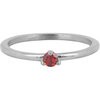 Charmin's Triangle Solitaire Ring Red Stone Steel R1300