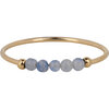 Charmin's Charmin's Anxiety Ring Blue Aventurine Gemstone Beads Gold Plated Palm R1199