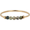 Charmin's Anxiety Bague Pierres Naturelles Perles de Turquoise Africaine Goudkleurig R1196