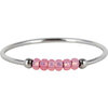 Charmin's R1145 Anxiety Ring Palm Pink Beads Steel