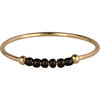 R0990 Anxiety Ring Palm BlackBeads Goldplated 