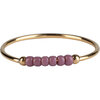 Anxiety Ring Palm Vintage Purple Beads Goldplated R982/KR118 