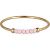 Anxiety Ring Palm Pink Beads Goldplated R980/KR116 