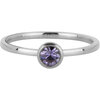 Charmin&#039;s Ring Birthstone Februari Paars Lila Kristal Staal Iconic R1593