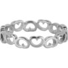 Charmin's Steel Ring R1631 Met Stoere Grove Hartjes Chain Staal