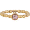 Charmin's Gold-Colored Ring with Pink Round Stone R1506 &ndash; Playful and Elegant