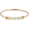 Charmin's Anxiety Bague Pierres Naturelles Perles de Jade Citron Goudkleurig R1337