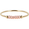 R1140 Anxiety Ring Palm Soft Pink Goldplated 