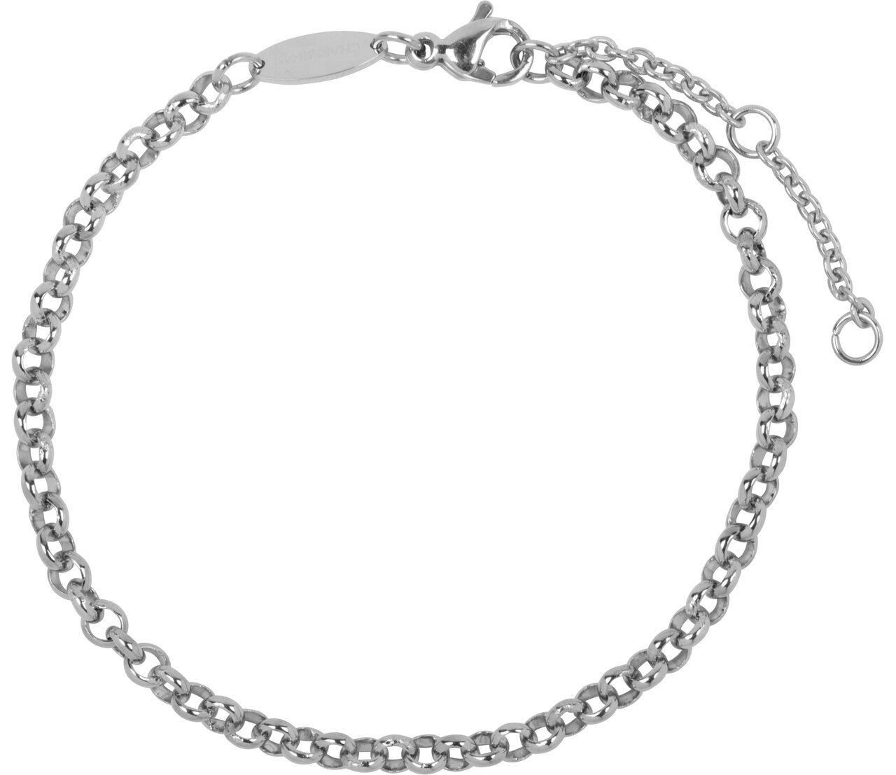 CB42 Round Shackle Bracelet Shiny Steel