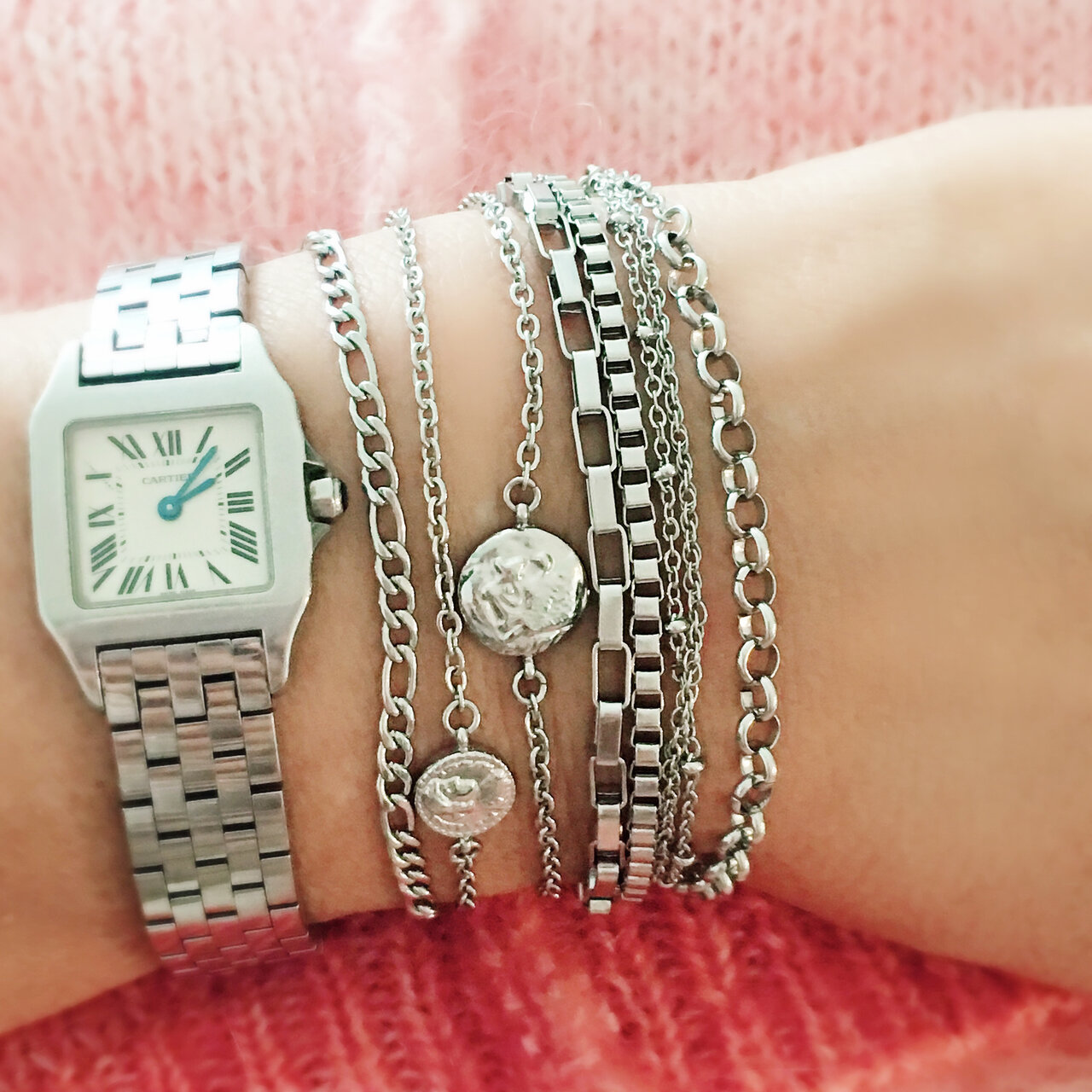CB32 Lashes Bracelet Shiny Steel