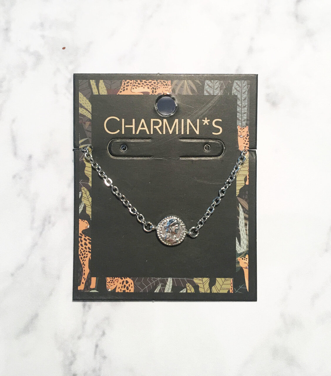 CB30 Roman Coin Bracelet Shiny Steel