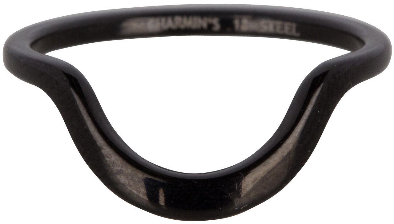 R555 Half Moon Plain Black Steel