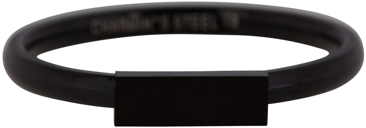 Ring R422 Black 'Retangle'