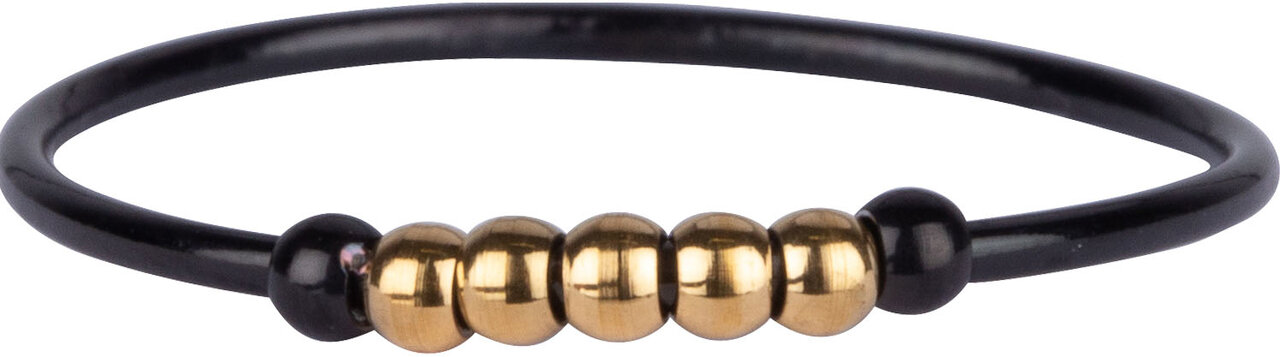 R941 Palm Small Black &amp; Gold Steel