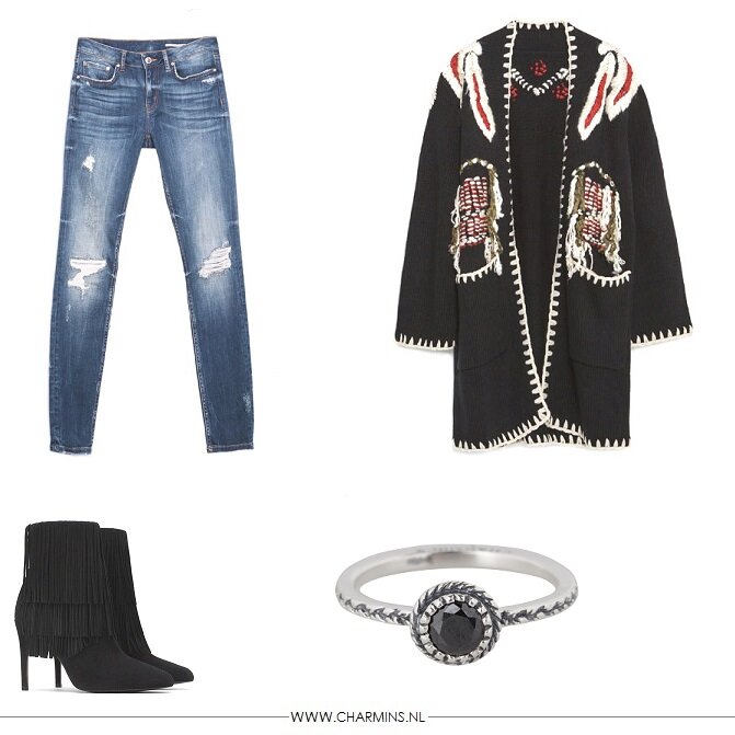 Zilveren Ring R289 Black 'Crown Diamond'