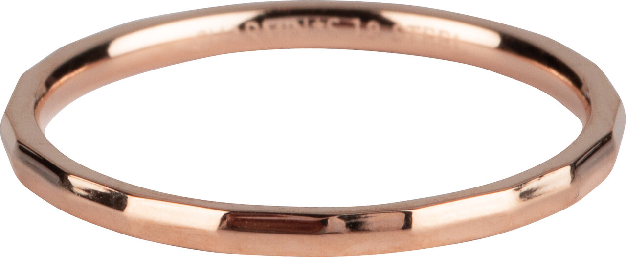 Stalen stapelring "R312 Angular Rose Steel " van het fashion sieradenmerk Charmin’s.