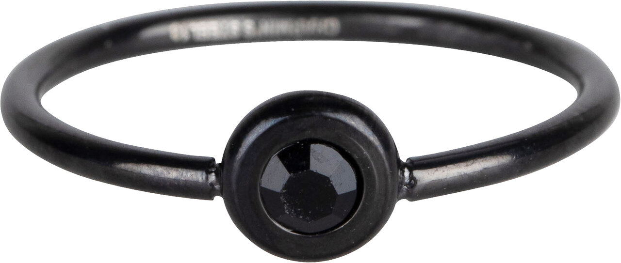 Charmin&rsquo;s ring R959 Donut black and black crystal