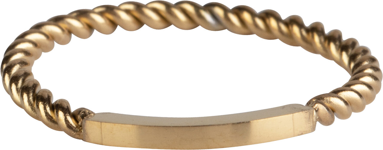 Charmin’s basisring R1030 Gedraaid met een Plaatje Goldplated