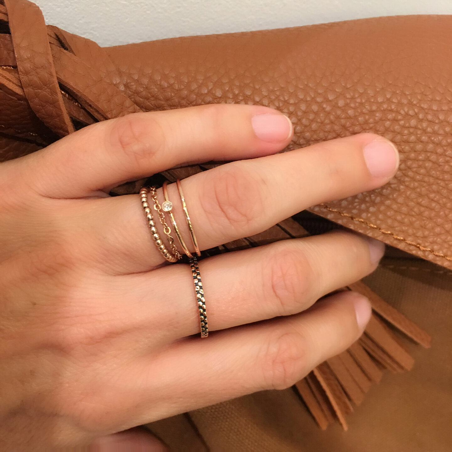 Ring R453 Rosé 'Pointy Steel'
