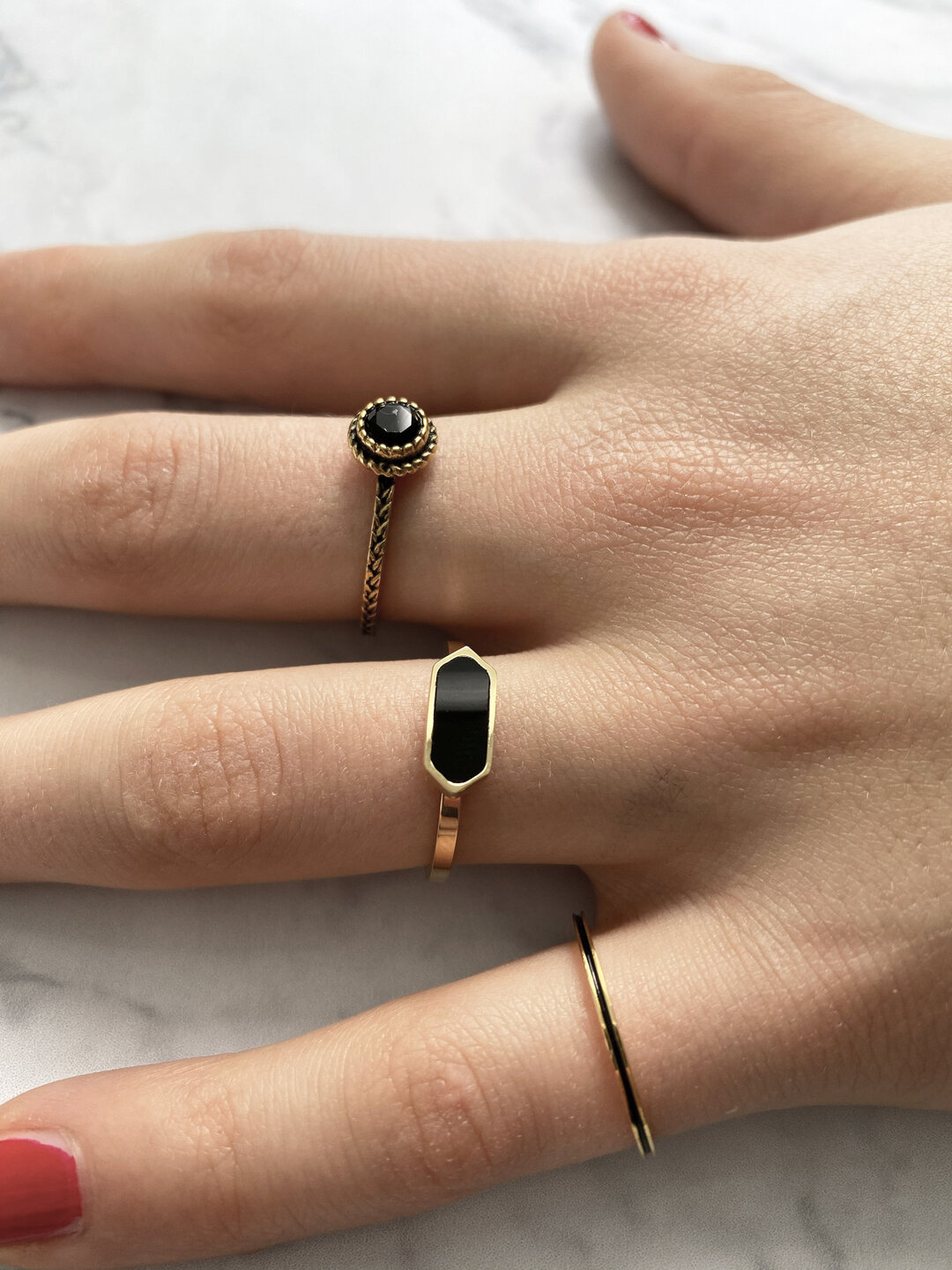 RING R438 BLACK 'STEEL ICONIC'