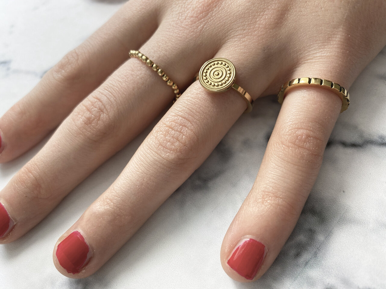 RING R441 ROS&Eacute; &#039;STEEL BASICALLY&#039;