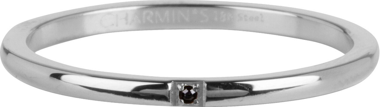 Charmin's basisring R866 Precious Black Stone steel