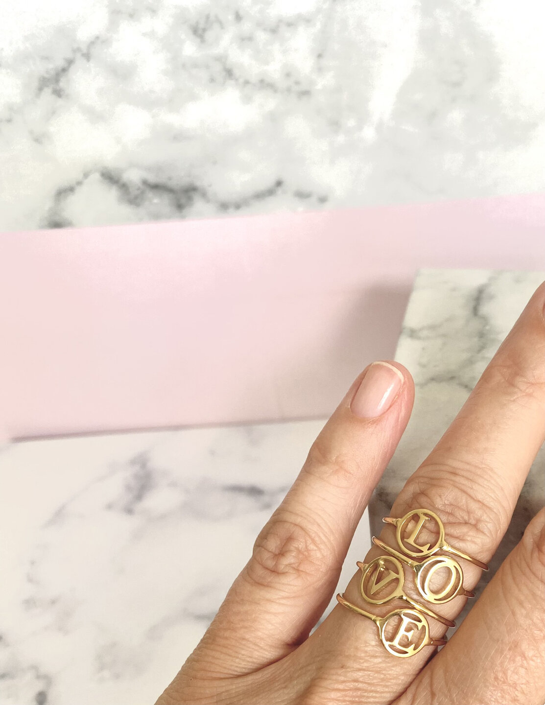 Charmin's Open Round Signet Ring Gold Plated Initials R1121 Letter Z