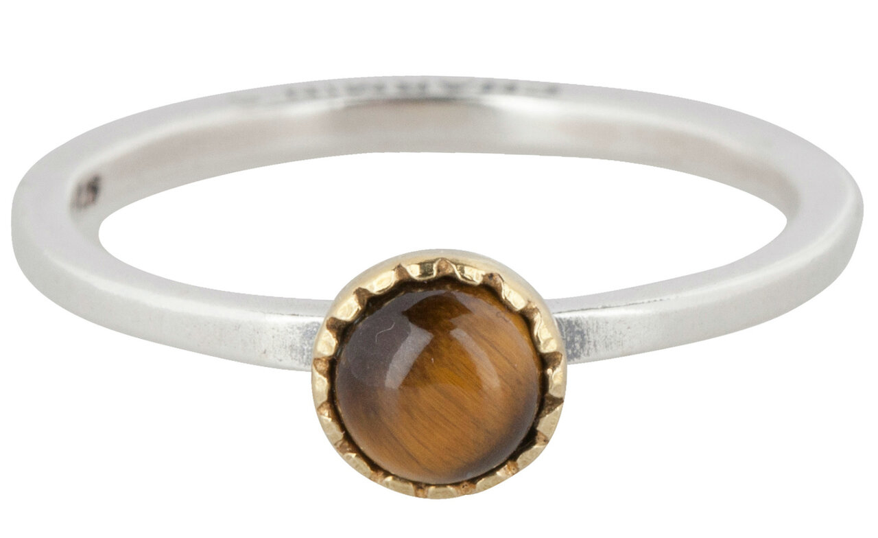 Ring R295 Tiger Eye 'Natural Stone'