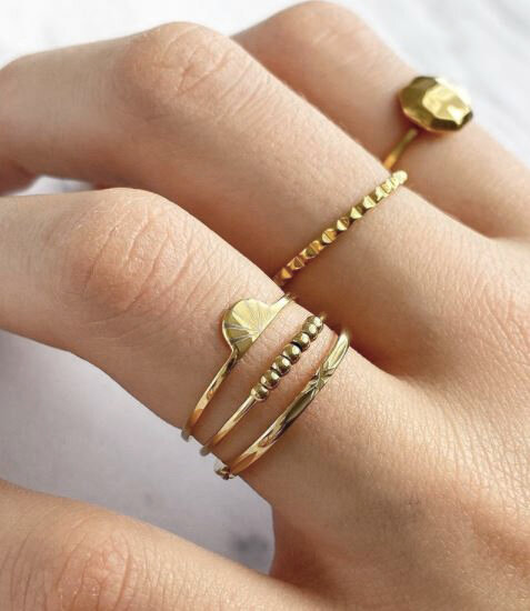 RING R404 ROS&Eacute; &#039;STEEL NEFERTITI&#039;