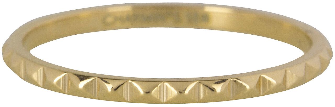 Charmin’s goudkleurige stapelring R403 Nefertiti goldplated staal