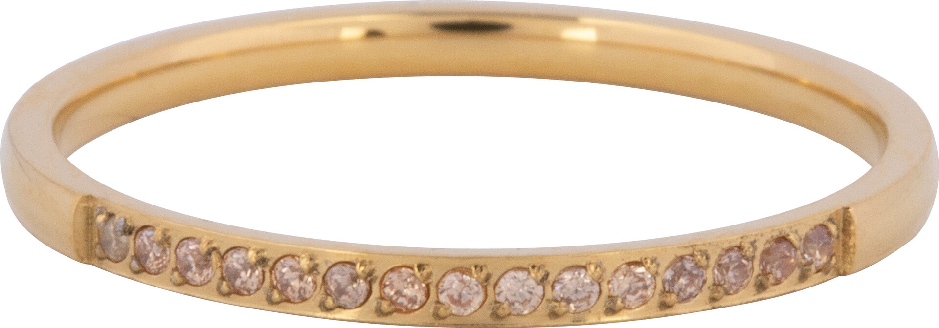 Charmin’s Goudkleurige Stapelring Small Alliance Champagne Crystals R1255