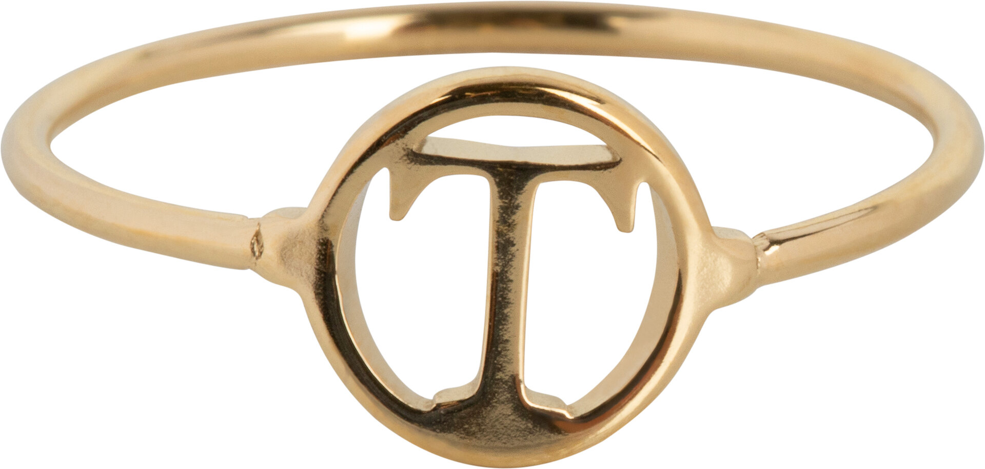 Charmin's Easy Order round Intials Rings with display, rings in 4 sizes