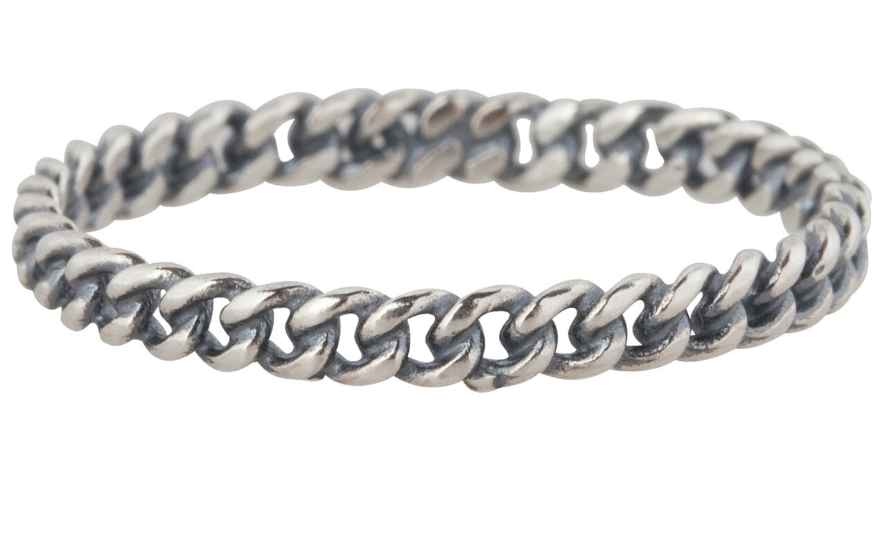 Ring R298 Silver 'Chain'