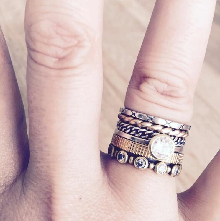 Ring R298 Silver 'Chain'
