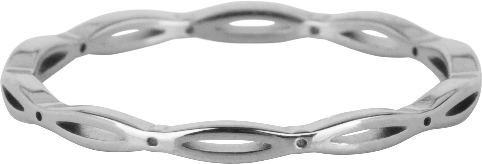 Charmin's Ring Open Gladde Ovaaltjes Staal R1111