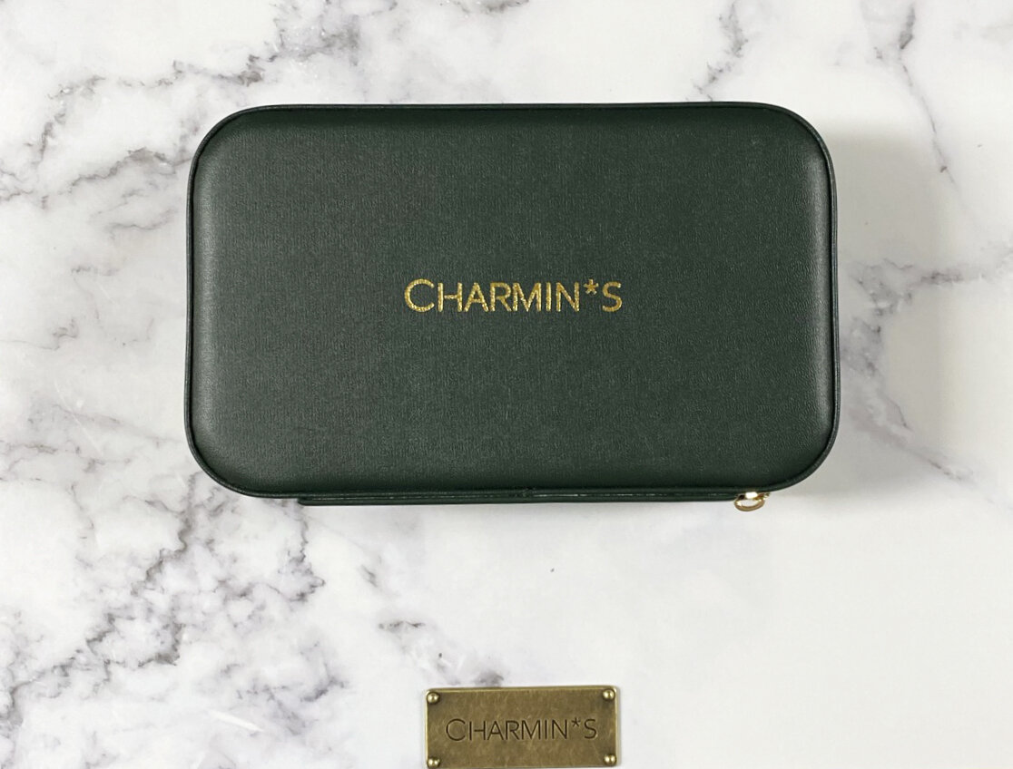 Charmin's Ringendoos met Spiegel Groen Vegan-Leer Klein Display 5552