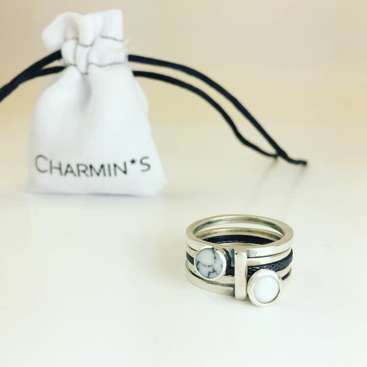 Ring R410 Zilver 'Marble Collection'