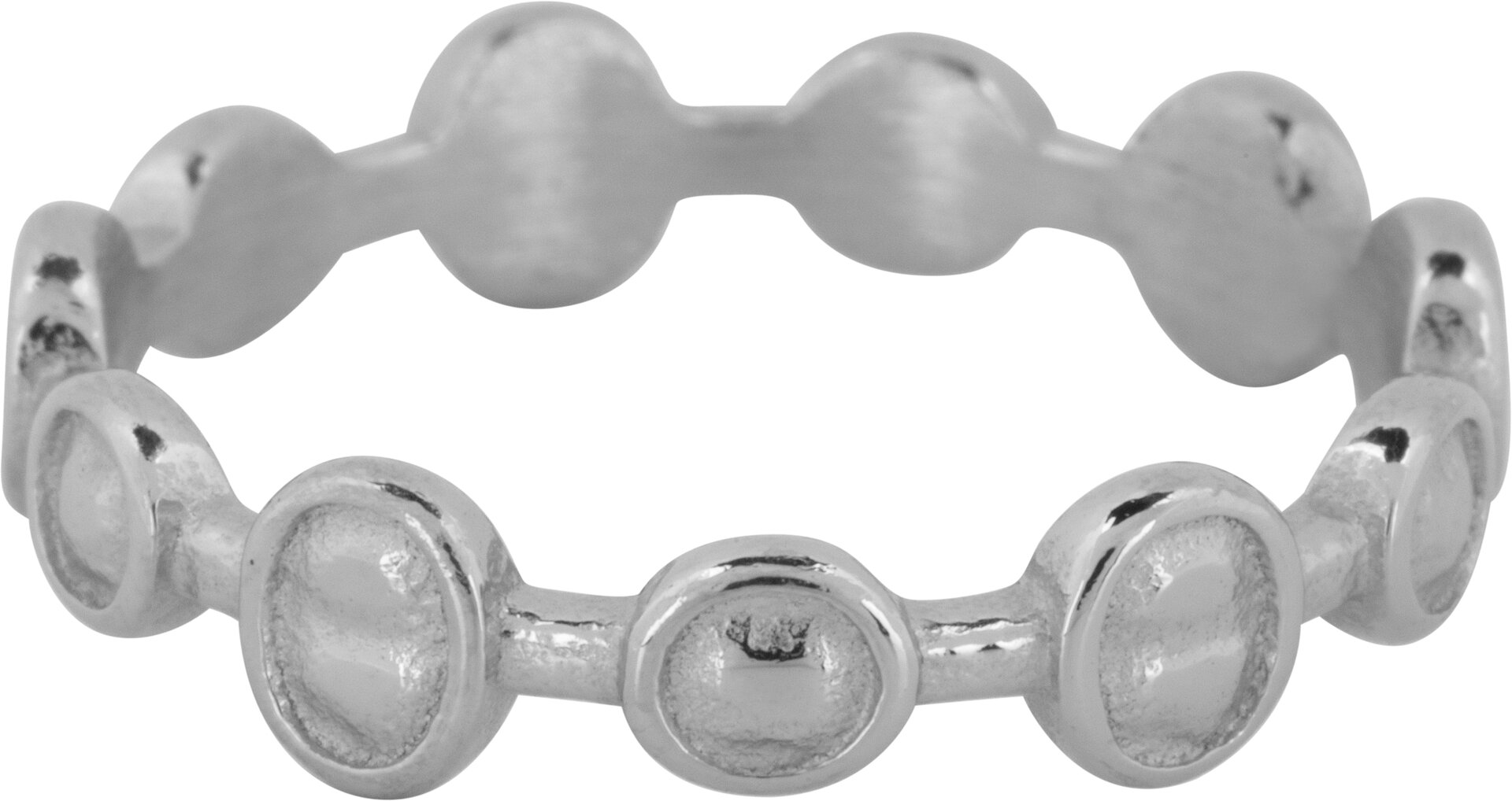 Charmins Ring Matt und glänzend, rund und oval, Stahl R1236
