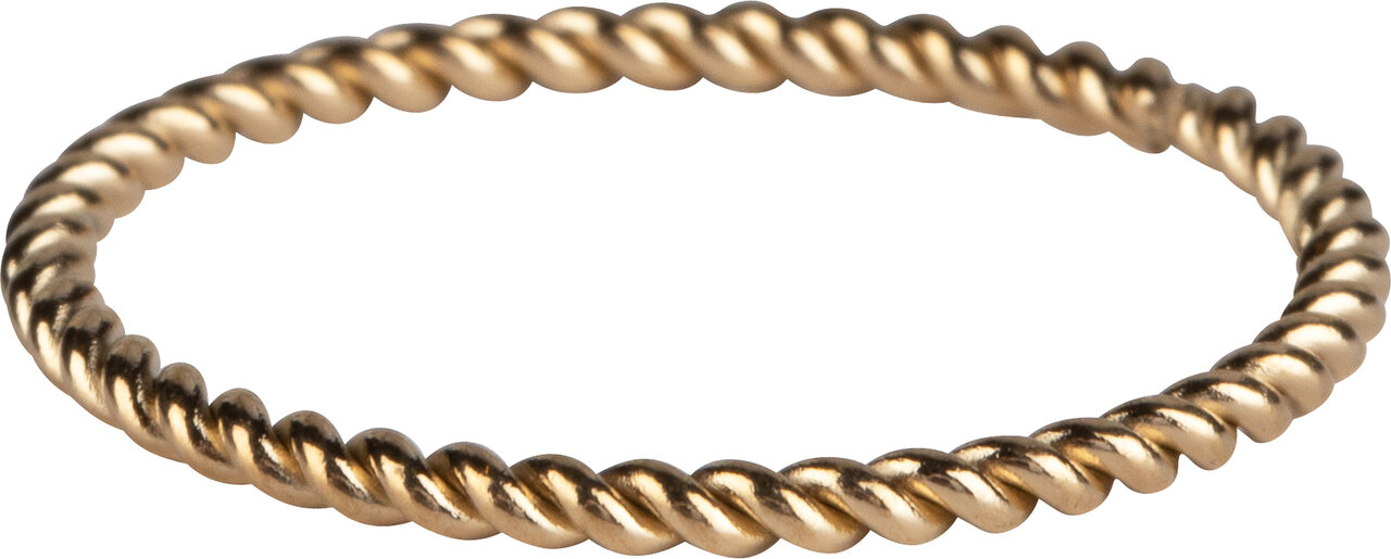 Charmin’s Goudkleurige Gedraaide Ring 1mm R329