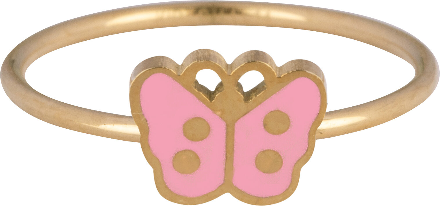 Kidz "Donut" Easy Order met Display, stalen goldplated kinderringen in 3 maatjes (3)
