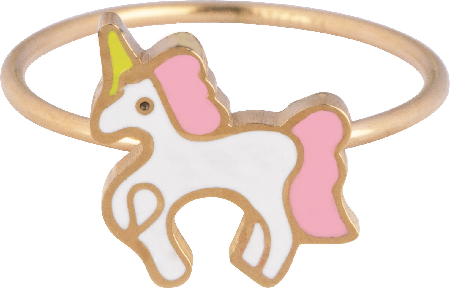 Kidz "Donut" Easy Order met Display, stalen goldplated kinderringen in 3 maatjes (3)
