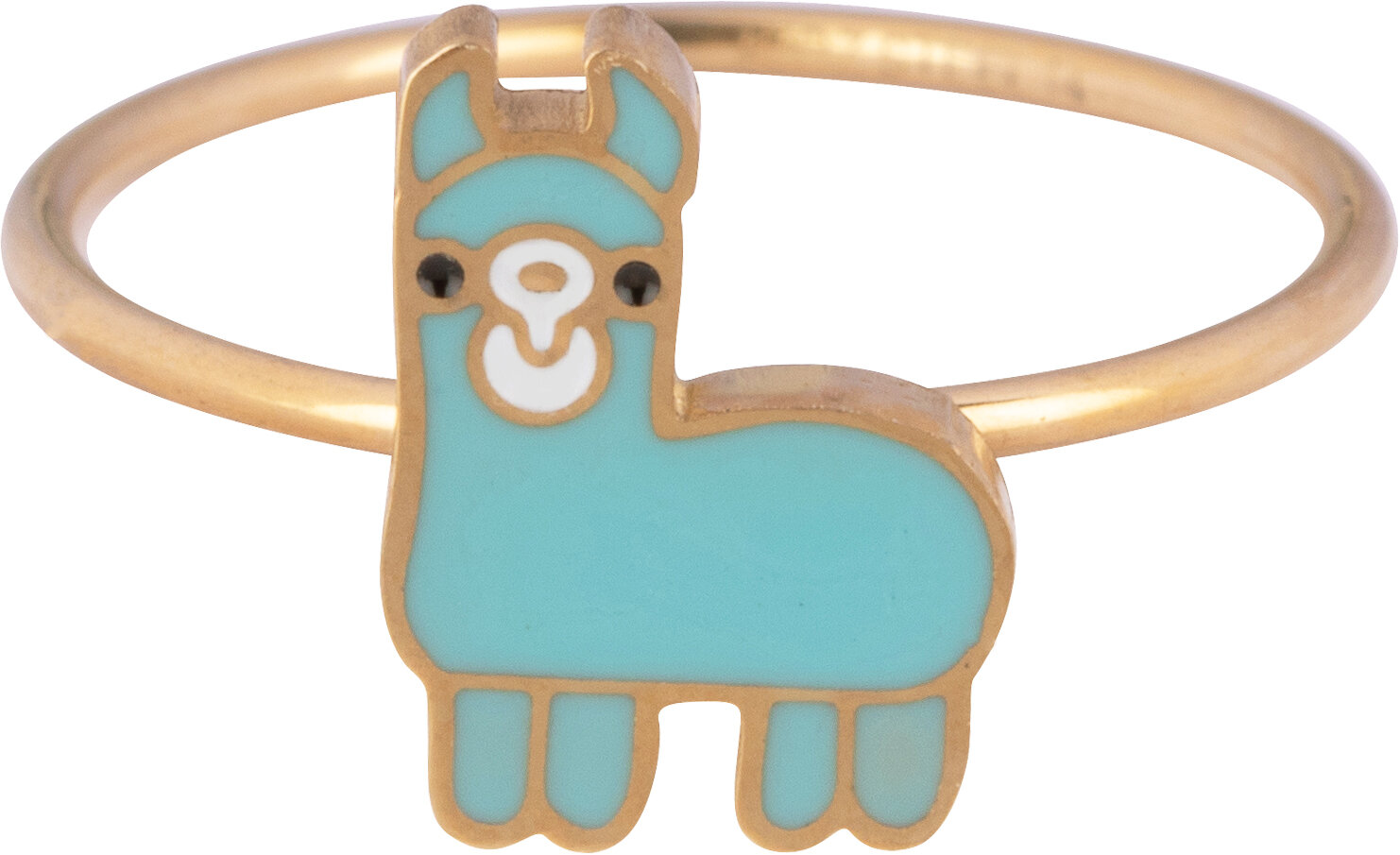 Kidz "Donut" Easy Order met Display, stalen goldplated kinderringen in 3 maatjes (3)