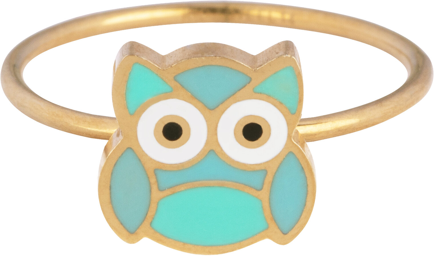 Kidz "Donut" Easy Order met Display, stalen goldplated kinderringen in 3 maatjes (3)