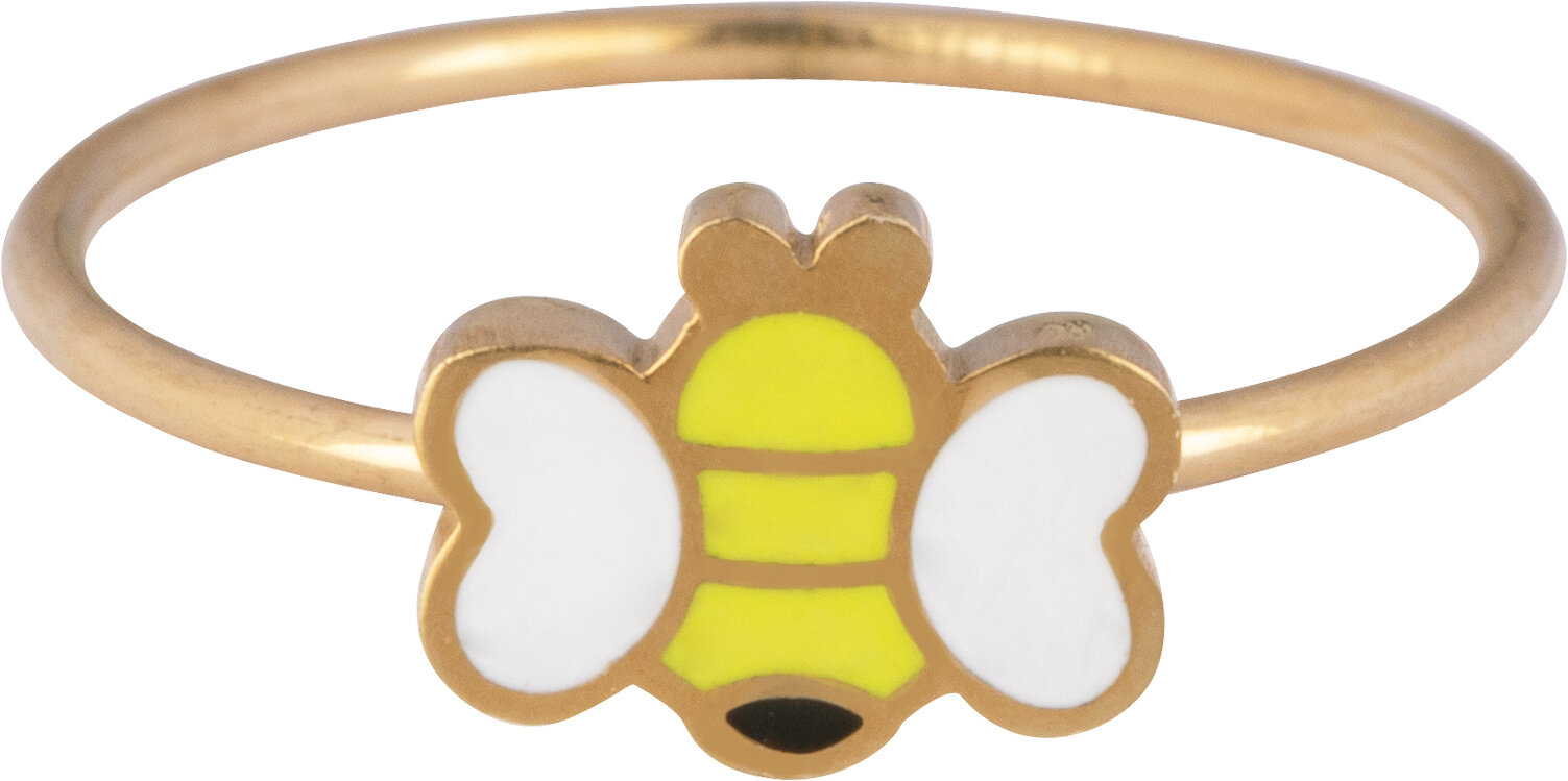 Kidz "Donut" Easy Order met Display, stalen goldplated kinderringen in 3 maatjes (3)