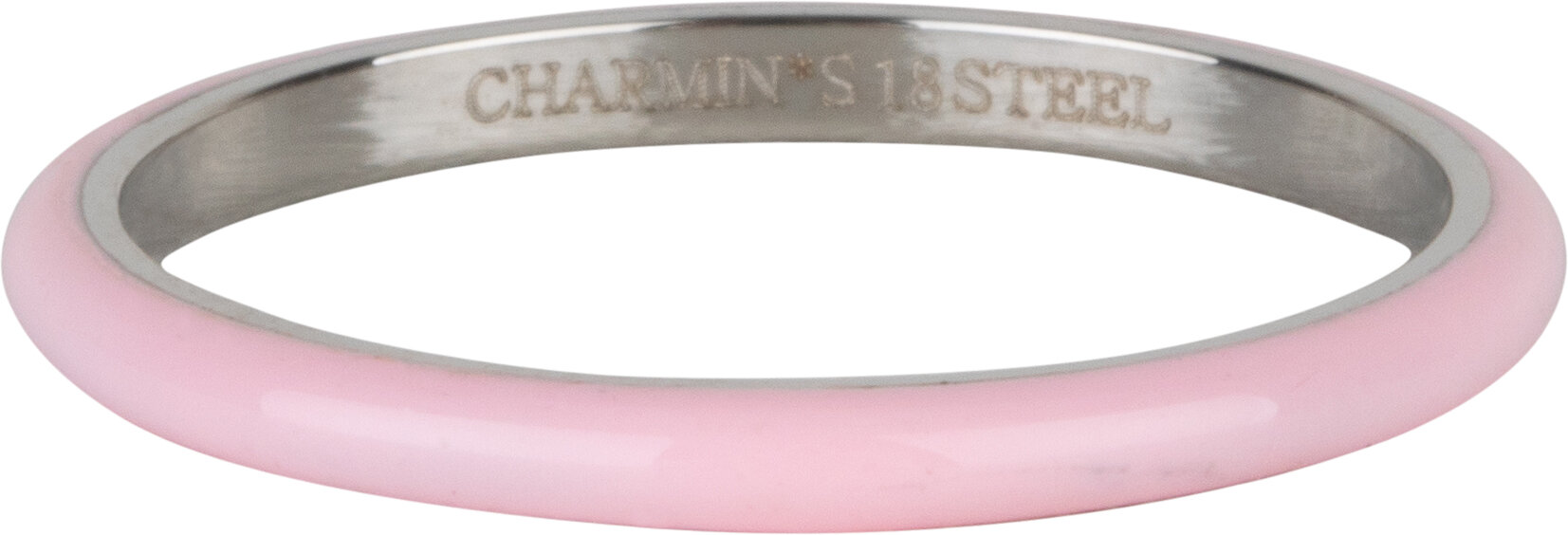 Charmin’s Licht Roze Emaille Edelstaal Stapelring - Tijdloze Elegantie R1613
