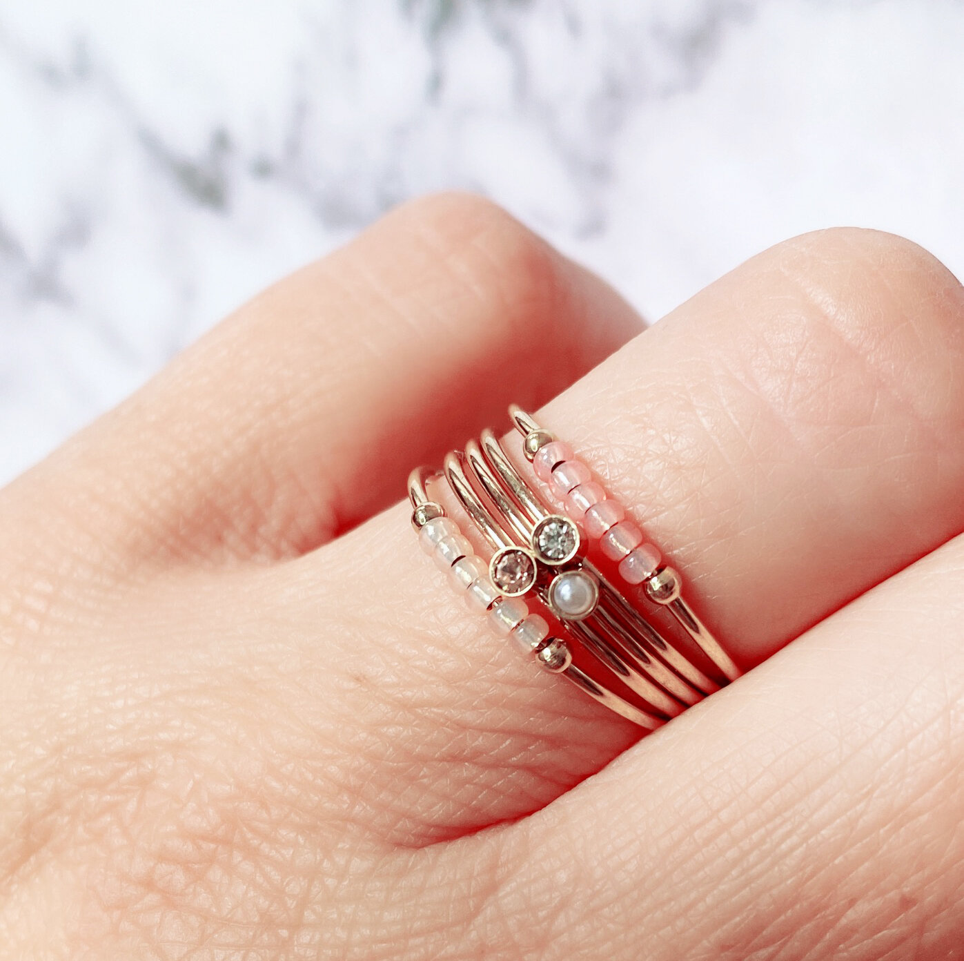 Charmin's Birthstone Ring April Witte Steen Shine Bright 2.0 Goldplated R432/KR88