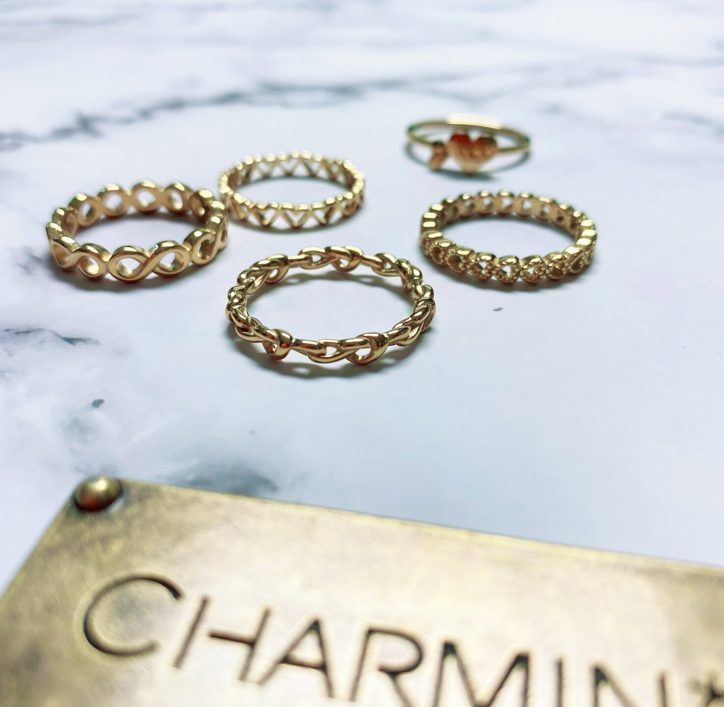 Charmin’s Valentijn Love Open Hartjes Shiny Goldplated R1287