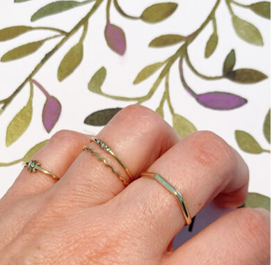 888-Charmins-Stapelring-Petite-Wave-Rosegoud