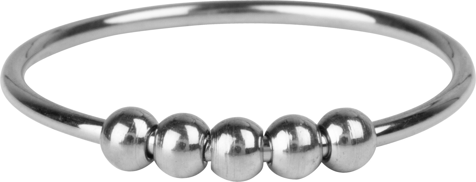 R1063 Classic Anxiety Fidget Ring 5 Balletjes Staal